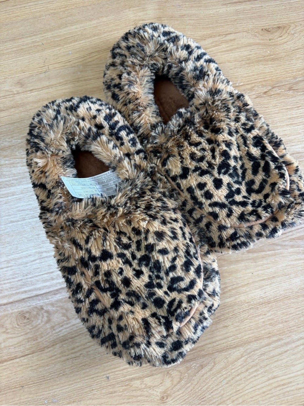 Warmies Microwavable Heatable Leopard Print Slippers – One Size (6-10)